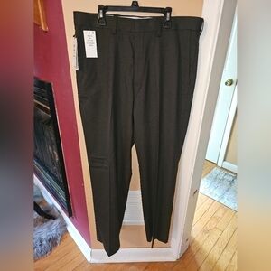 J.M. Haggar SZ 34 x 30 Joe Classic Fit Flat Front Chocolate Dress Pants New